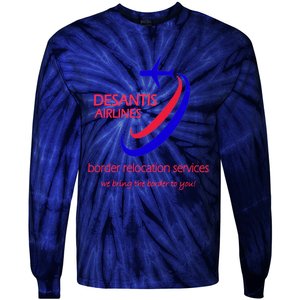 Desantis Airlines Border Relocation Services (C) Tie-Dye Long Sleeve Shirt