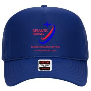 Desantis Airlines Border Relocation Services (C) High Crown Mesh Back Trucker Hat