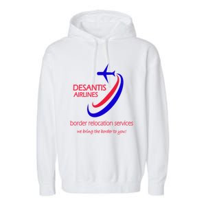 Desantis Airlines Border Relocation Services (C) Garment-Dyed Fleece Hoodie