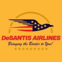 DeSantis Airlines Bringing The Border To You Funny Pom Pom 12in Knit Beanie