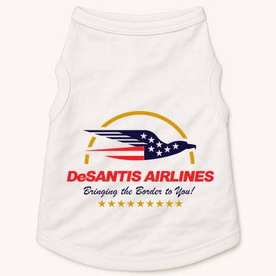 DeSantis Airlines Bringing The Border To You Funny Doggie Tank
