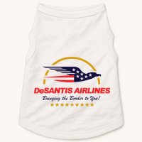 DeSantis Airlines Bringing The Border To You Funny Doggie Tank