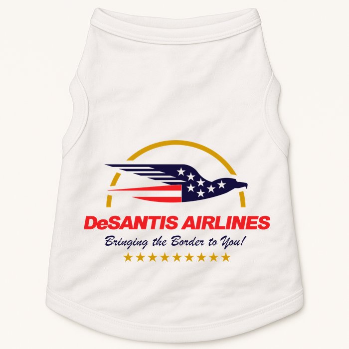 DeSantis Airlines Bringing The Border To You Funny Doggie Tank