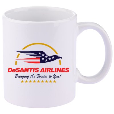 DeSantis Airlines Bringing The Border To You Funny 11oz C Handle Ceramic Mug