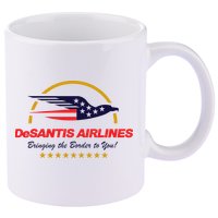 DeSantis Airlines Bringing The Border To You Funny 11oz C Handle Ceramic Mug