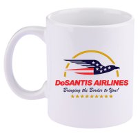 DeSantis Airlines Bringing The Border To You Funny 11oz C Handle Ceramic Mug