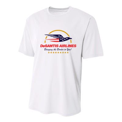 DeSantis Airlines Bringing The Border To You Funny Youth Performance Sprint T-Shirt