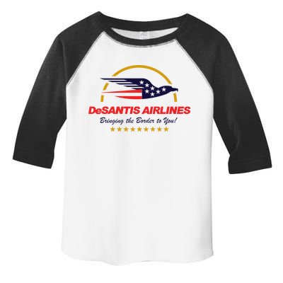 DeSantis Airlines Bringing The Border To You Funny Toddler Fine Jersey T-Shirt