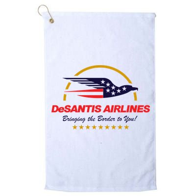 DeSantis Airlines Bringing The Border To You Funny Golf Towel