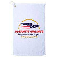 DeSantis Airlines Bringing The Border To You Funny Golf Towel