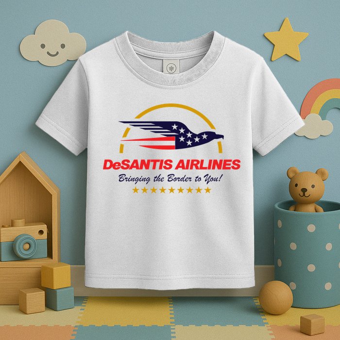 DeSantis Airlines Bringing The Border To You Funny Toddler T-Shirt