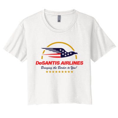 DeSantis Airlines Bringing The Border To You Funny Crop Top