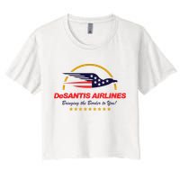 DeSantis Airlines Bringing The Border To You Funny Crop Top