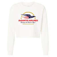 DeSantis Airlines Bringing The Border To You Funny Cropped Pullover Crew