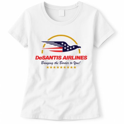 DeSantis Airlines Bringing The Border To You Funny Womens T-Shirt