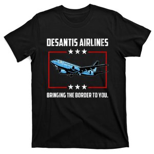 Desantis Airlines Bringing The Border To You Retro USA Flag T-Shirt