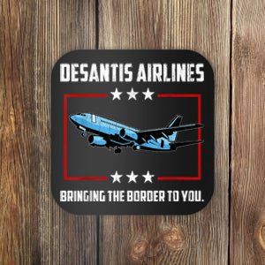 Desantis Airlines Bringing The Border To You Retro USA Flag Coaster