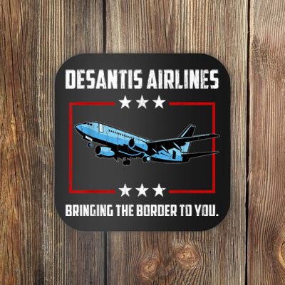 Desantis Airlines Bringing The Border To You Retro USA Flag Coaster