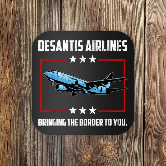 Desantis Airlines Bringing The Border To You Retro USA Flag Coaster