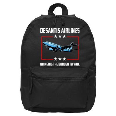 Desantis Airlines Bringing The Border To You Retro USA Flag 16 in Basic Backpack