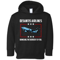 Desantis Airlines Bringing The Border To You Retro USA Flag Toddler Hoodie