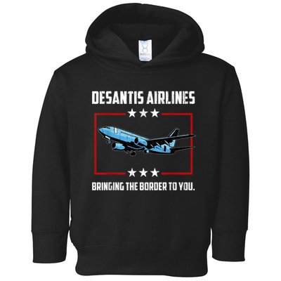 Desantis Airlines Bringing The Border To You Retro USA Flag Toddler Hoodie