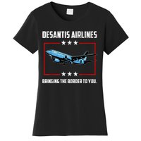 Desantis Airlines Bringing The Border To You Retro USA Flag Women's T-Shirt