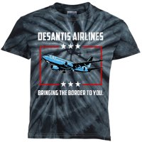 Desantis Airlines Bringing The Border To You Retro USA Flag Kids Tie-Dye T-Shirt