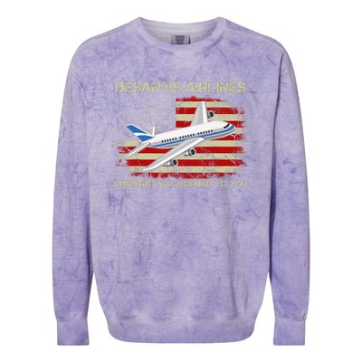 DeSantis Airlines Bringing The Border To You Funny DeSantis Colorblast Crewneck Sweatshirt