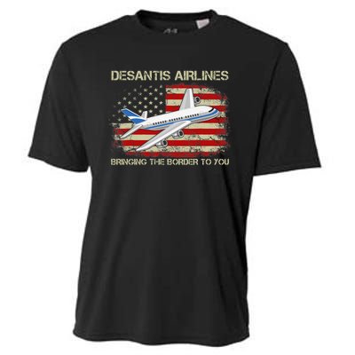 DeSantis Airlines Bringing The Border To You Funny DeSantis Cooling Performance Crew T-Shirt