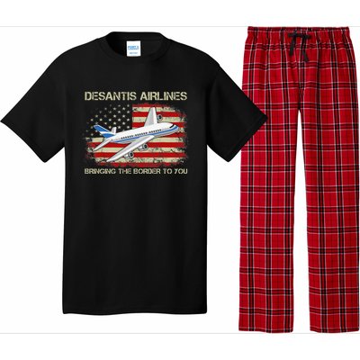 DeSantis Airlines Bringing The Border To You Funny DeSantis Pajama Set