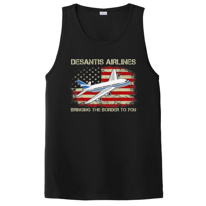 DeSantis Airlines Bringing The Border To You Funny DeSantis PosiCharge Competitor Tank