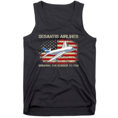 DeSantis Airlines Bringing The Border To You Funny DeSantis Tank Top