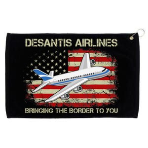 DeSantis Airlines Bringing The Border To You Funny DeSantis Grommeted Golf Towel