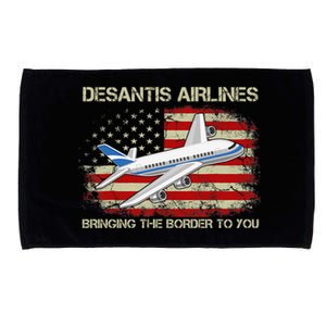 DeSantis Airlines Bringing The Border To You Funny DeSantis Microfiber Hand Towel