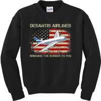 DeSantis Airlines Bringing The Border To You Funny DeSantis Kids Sweatshirt