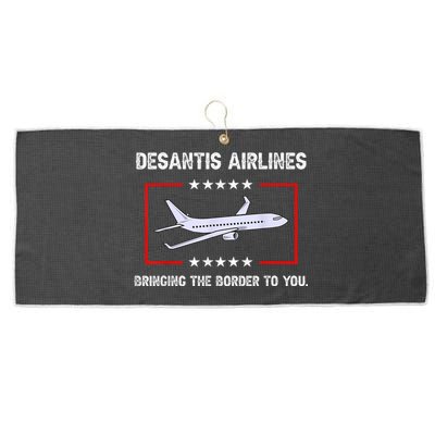 DeSantis Airlines Bringing The Border To You Large Microfiber Waffle Golf Towel