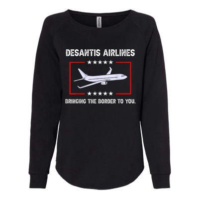 DeSantis Airlines Bringing The Border To You Womens California Wash Sweatshirt