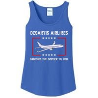 DeSantis Airlines Bringing The Border To You Ladies Essential Tank