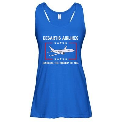 DeSantis Airlines Bringing The Border To You Ladies Essential Flowy Tank