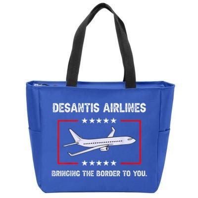 DeSantis Airlines Bringing The Border To You Zip Tote Bag