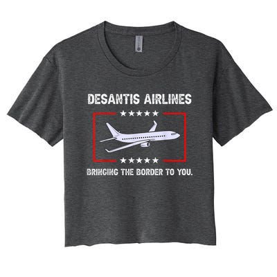 DeSantis Airlines Bringing The Border To You Women's Crop Top Tee