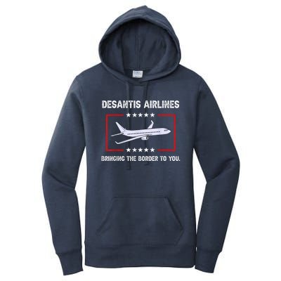 DeSantis Airlines Bringing The Border To You Women's Pullover Hoodie