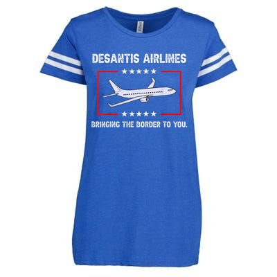 DeSantis Airlines Bringing The Border To You Enza Ladies Jersey Football T-Shirt