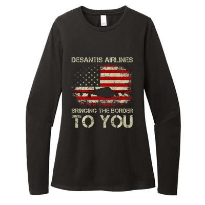 Desantis Airlines Bringing The Border To You Womens CVC Long Sleeve Shirt