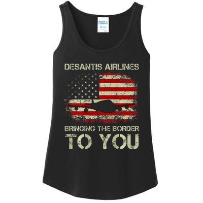 Desantis Airlines Bringing The Border To You Ladies Essential Tank