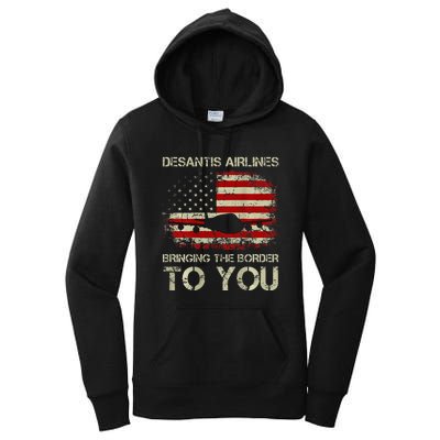 Desantis Airlines Bringing The Border To You Women's Pullover Hoodie