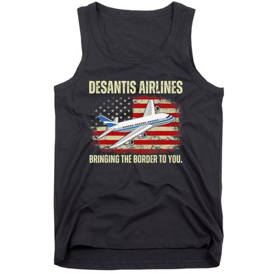 DeSantis Airlines Bringing The Border To You Funny DeSantis Tank Top