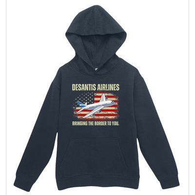 DeSantis Airlines Bringing The Border To You Funny DeSantis Urban Pullover Hoodie