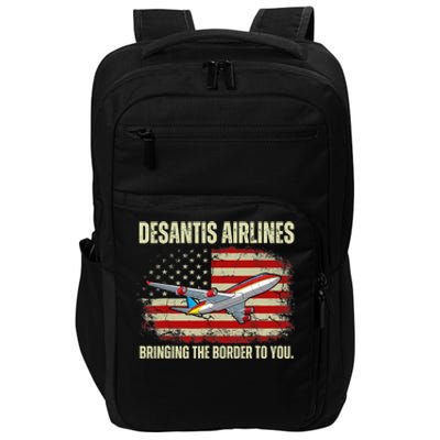 DeSantis Airlines Bringing The Border To You Funny DeSantis Impact Tech Backpack